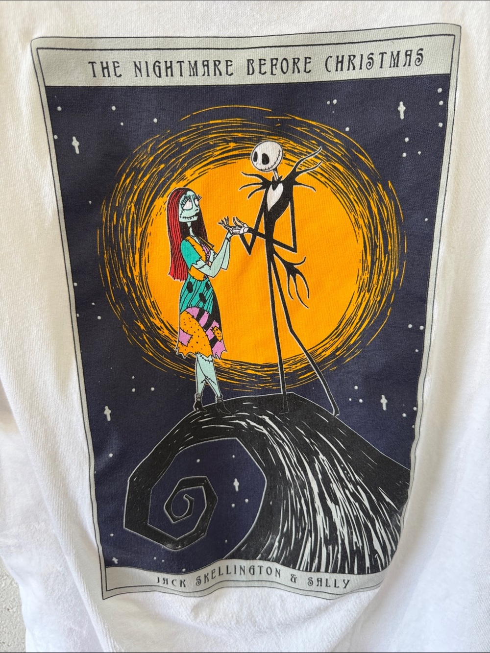 The Nightmare Before Christmas Jack & Sally Graphic Tee - White - Picture 3 of 5
